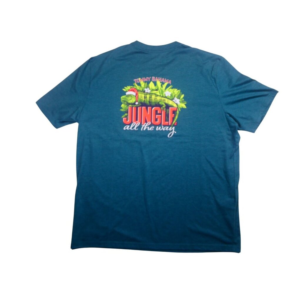 Tommy‎ Bahama Men's Jungle All The Way Deep Teal Green T-Shirt Size XL - Picture 2 of 6
